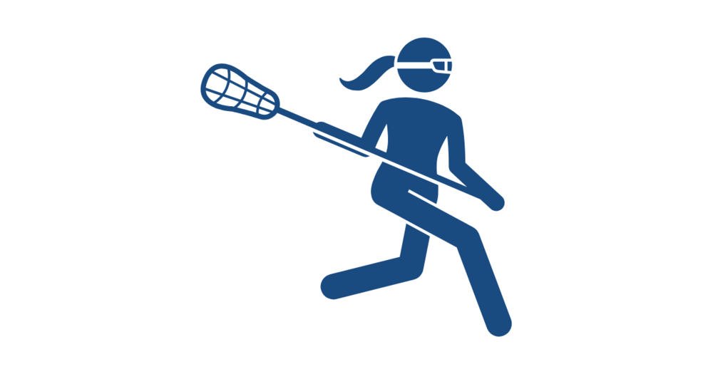 Graphic art of a female lacrosse athlete