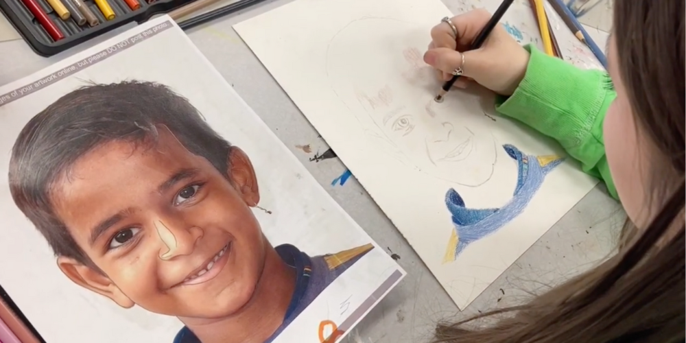 HHS North students create artwork for children living in orphanage in India