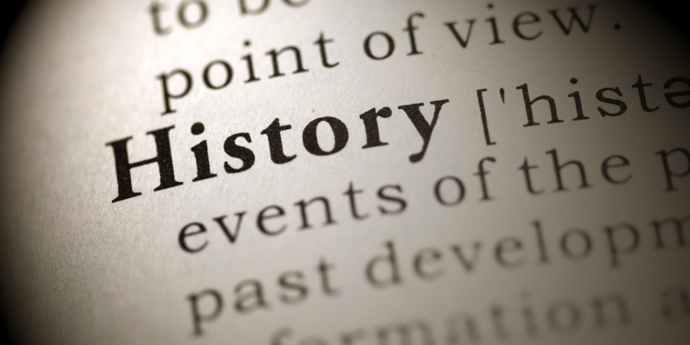 Portion of the dictionary definition of History
