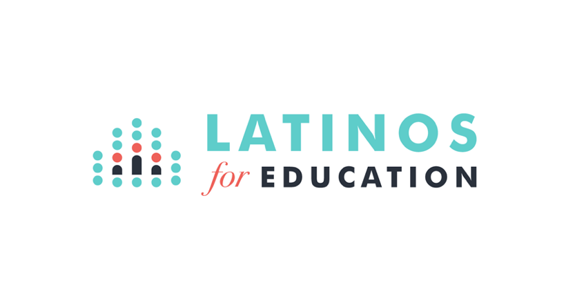 Graphic with the words Latinos for Education and its logo 