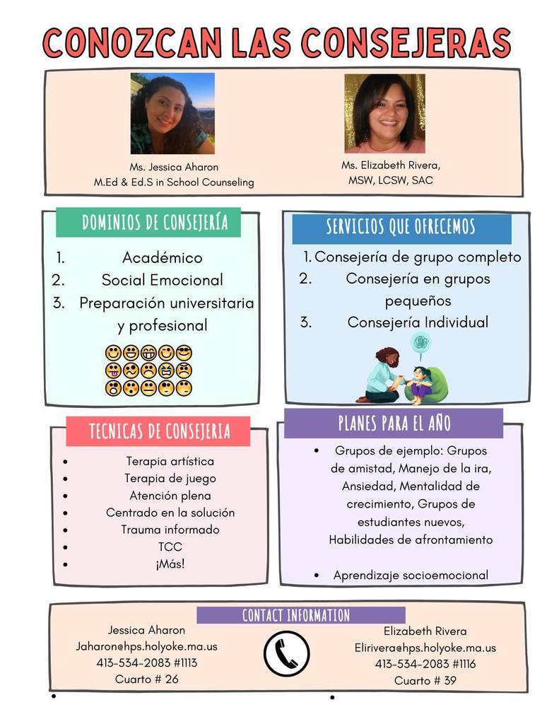 Meet the counselors graphic.