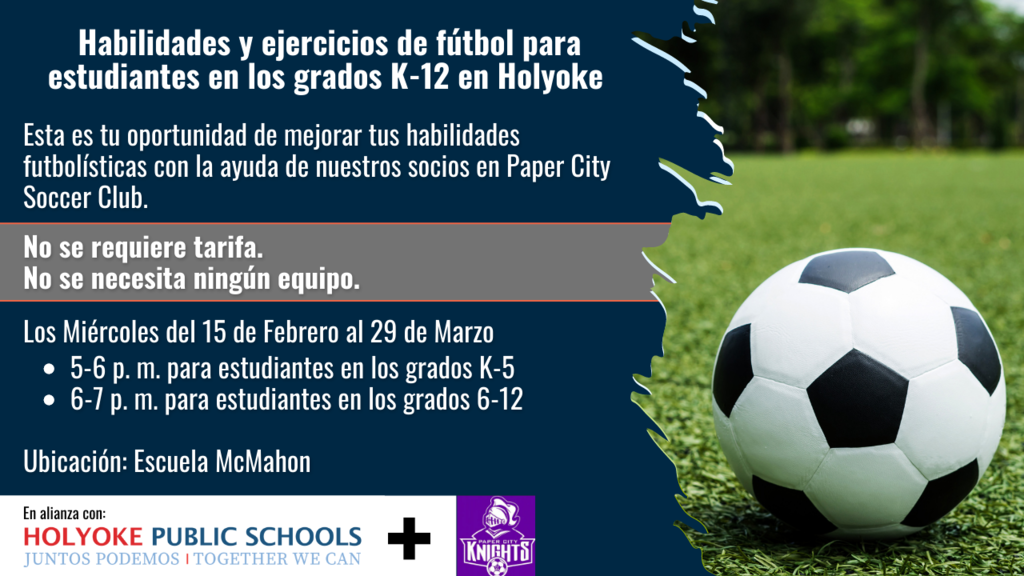 Holyoke Soccer Skills and Drills for students in grades K-12
