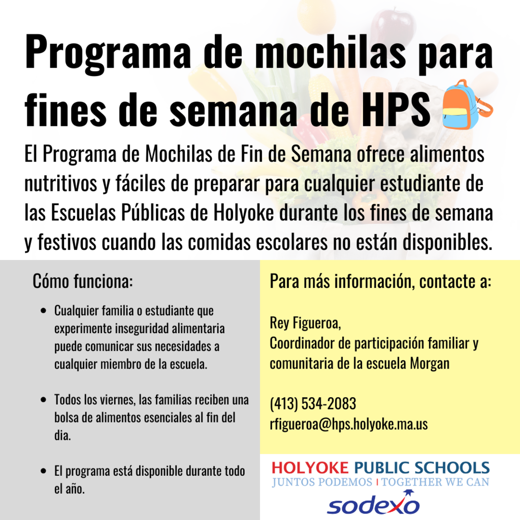 Weekend Backpack Program for HPS Families 