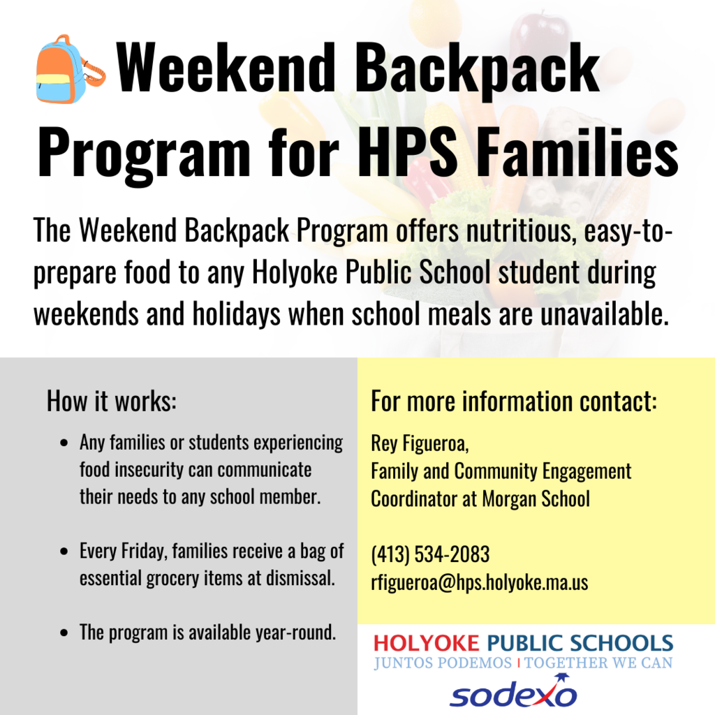 Weekend Backpack Program for HPS Families 